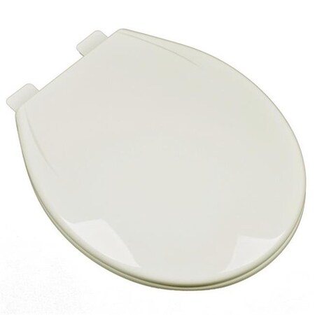 Plumbing Technologies Plumbing Technologies 2F1R6-02 Slow Close Plastic Round Front Contemporary Design Toilet Seat; Linen & Biscuit 2F1R6-02